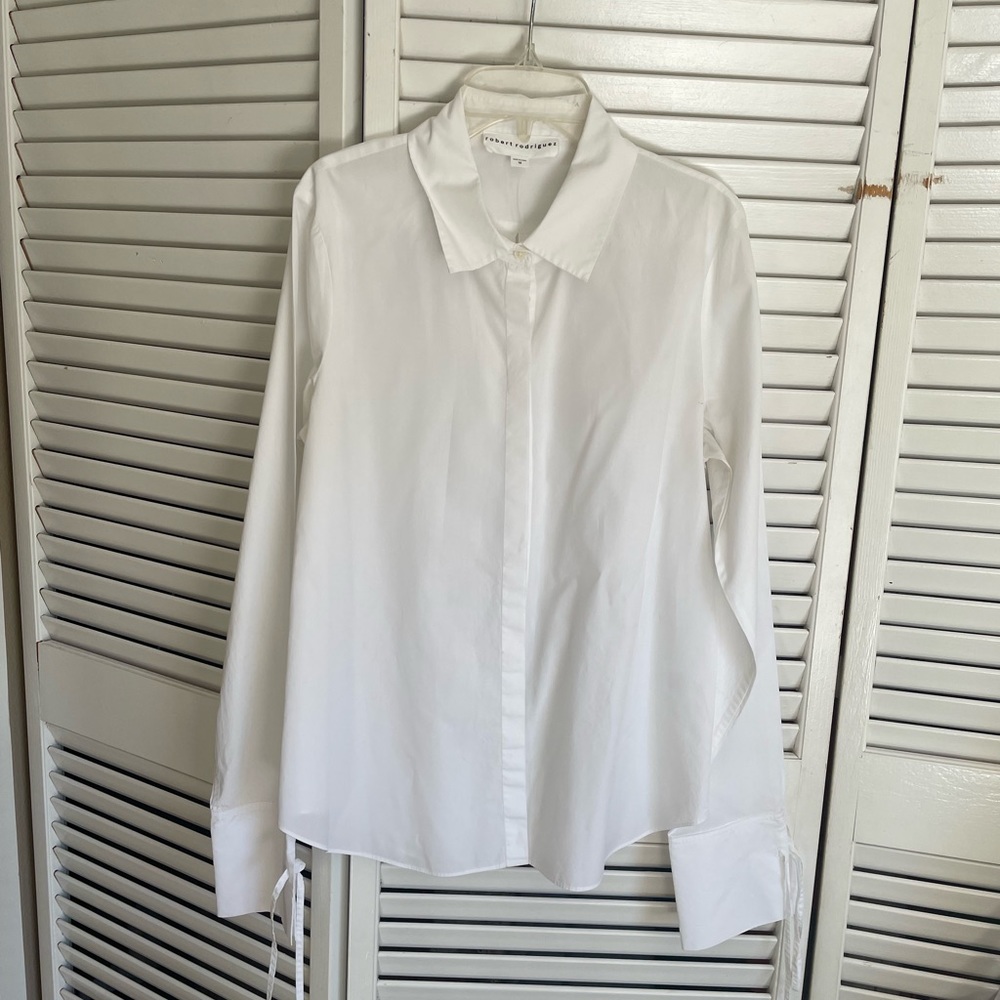 Robert Rodriguez White Button down Cotton Shirt